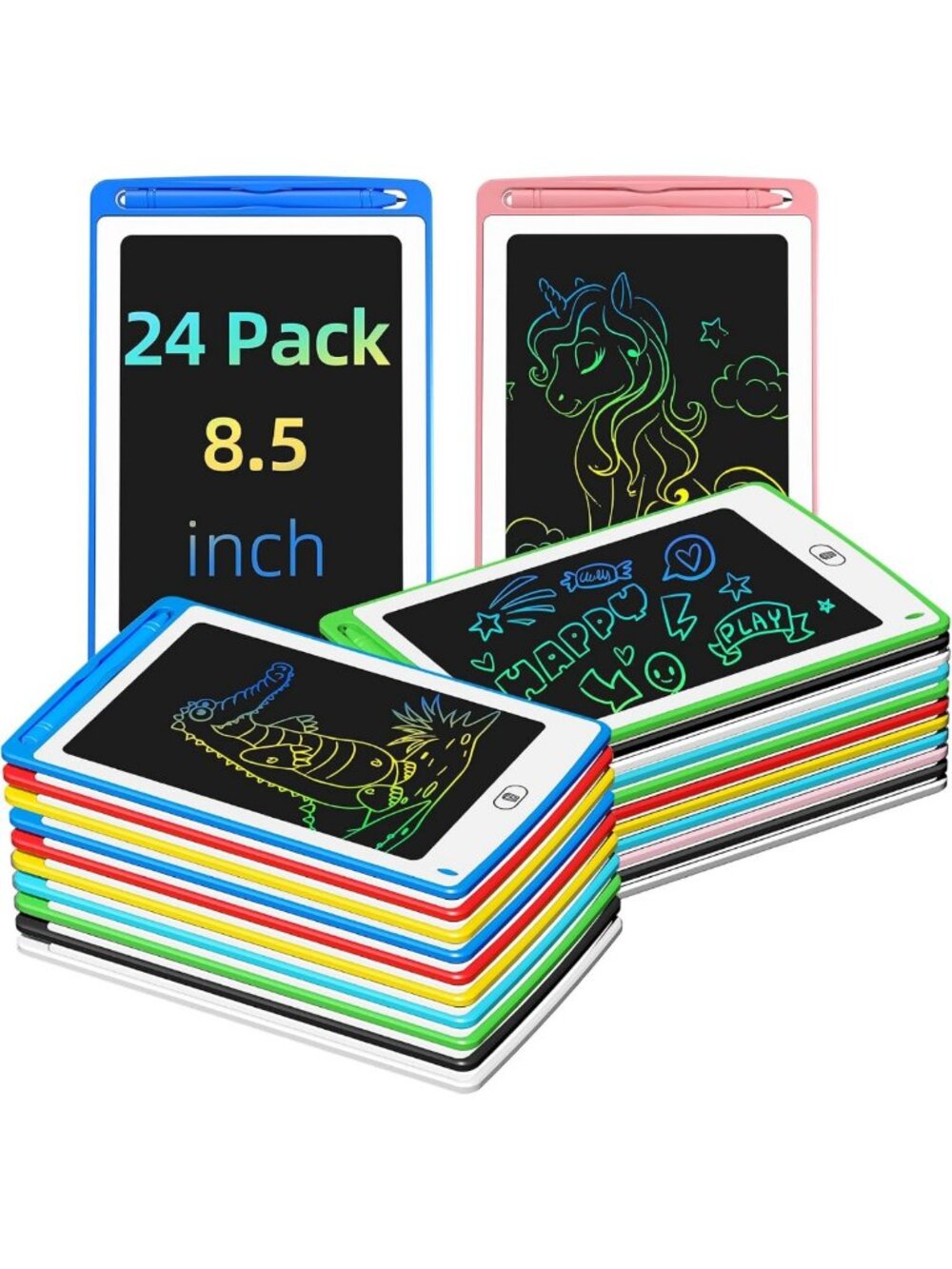 Colorful 8.5" LCD Writing Tablet Doodle Board for Kids, Educational Drawing Toy